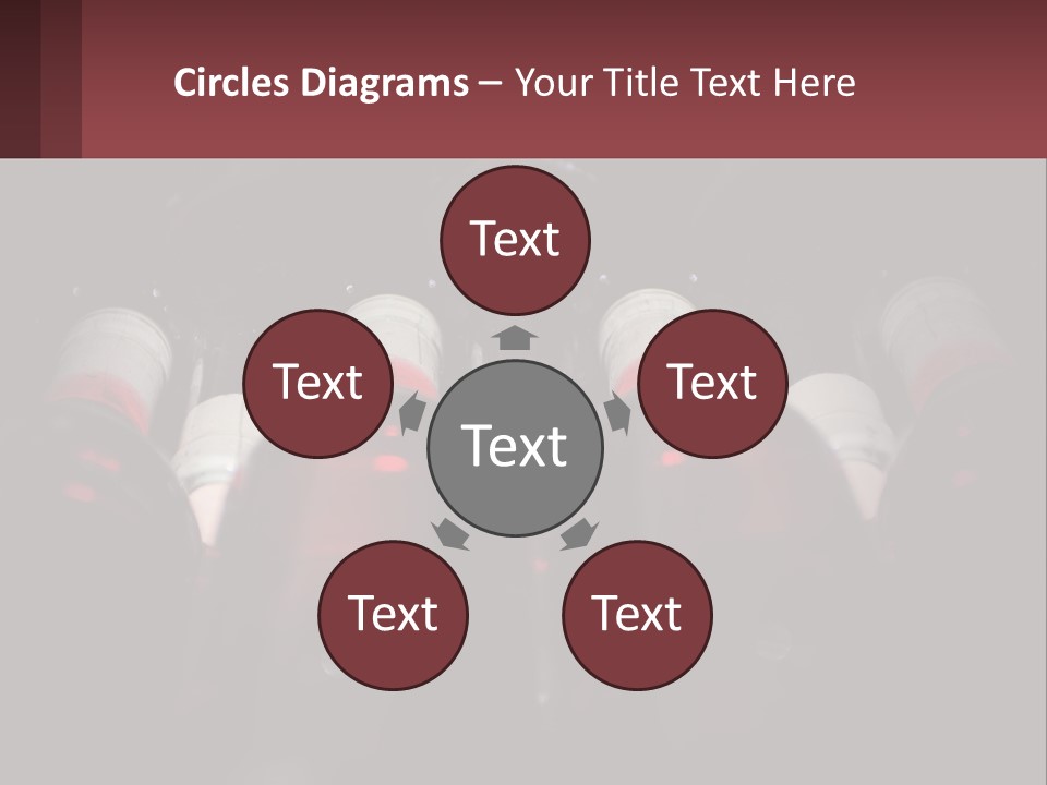 A Bunch Of Wine Bottles Sitting In A Row PowerPoint Template