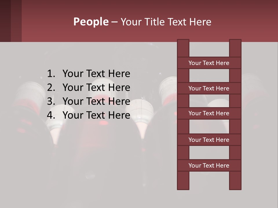 A Bunch Of Wine Bottles Sitting In A Row PowerPoint Template