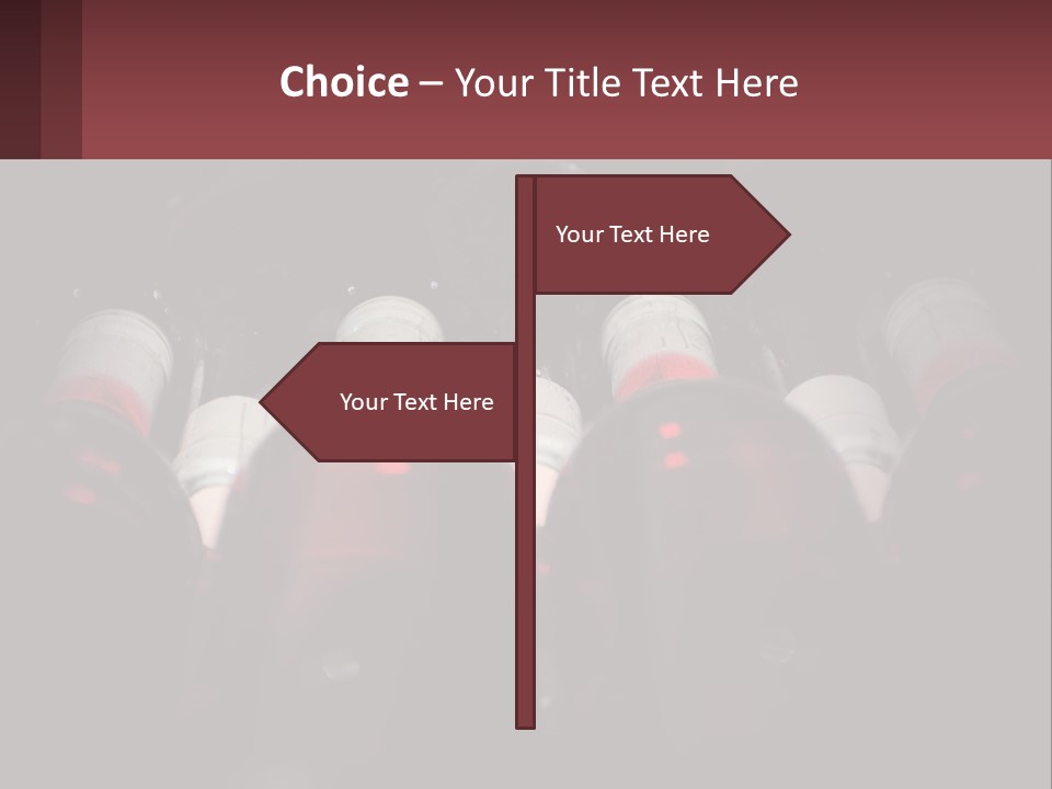 A Bunch Of Wine Bottles Sitting In A Row PowerPoint Template