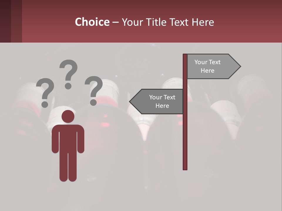A Bunch Of Wine Bottles Sitting In A Row PowerPoint Template