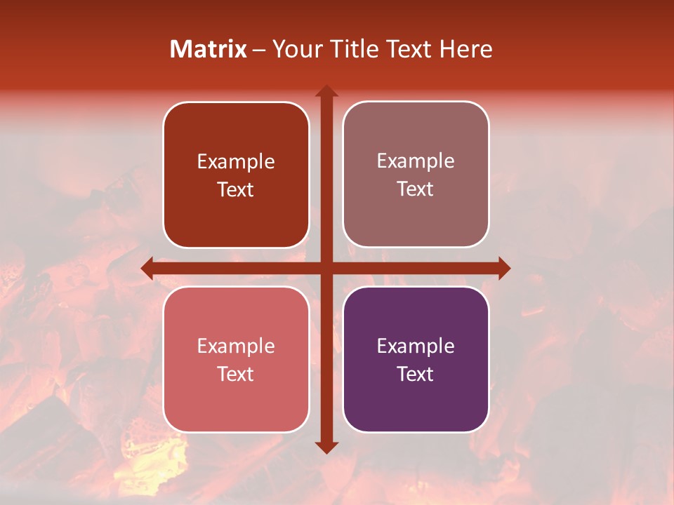 A Close Up Of A Fire With Rocks In It PowerPoint Template