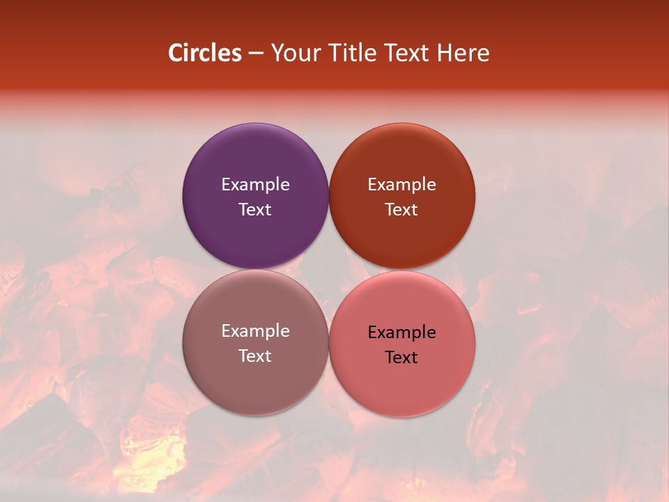 A Close Up Of A Fire With Rocks In It PowerPoint Template