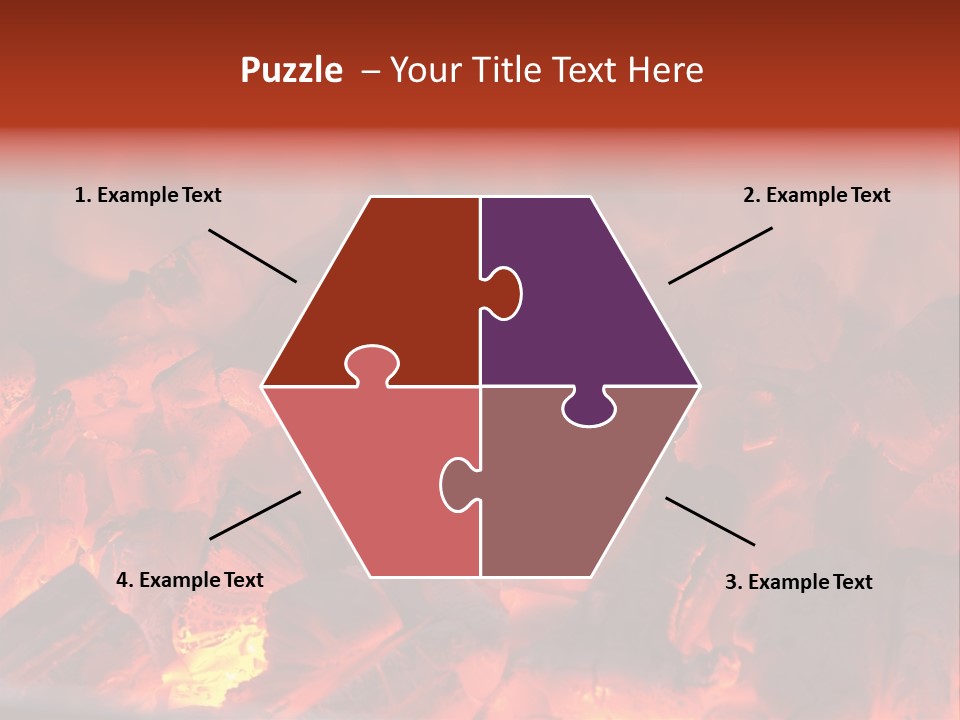 A Close Up Of A Fire With Rocks In It PowerPoint Template