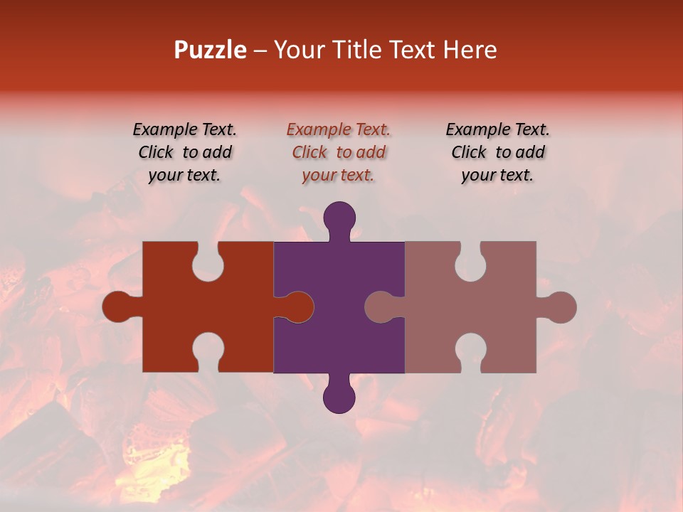 A Close Up Of A Fire With Rocks In It PowerPoint Template