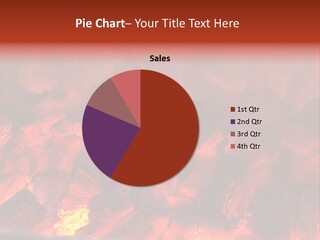 A Close Up Of A Fire With Rocks In It PowerPoint Template
