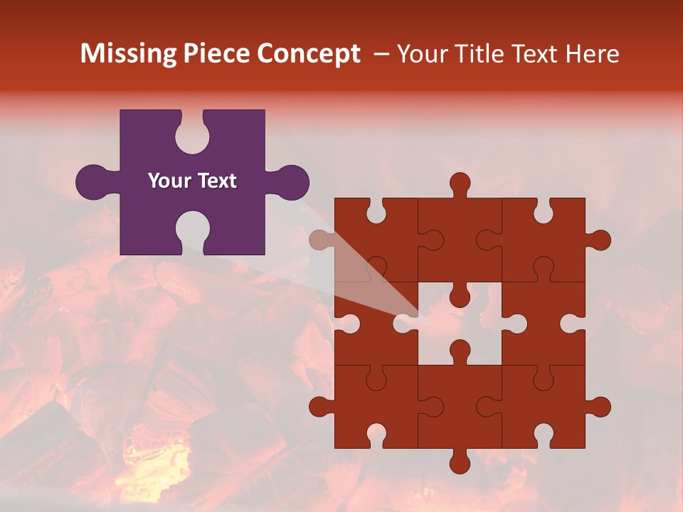 A Close Up Of A Fire With Rocks In It PowerPoint Template