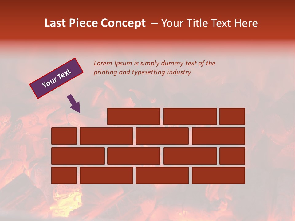 A Close Up Of A Fire With Rocks In It PowerPoint Template