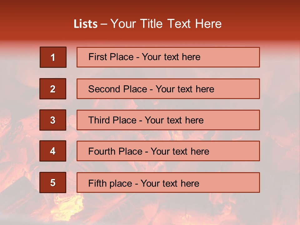 A Close Up Of A Fire With Rocks In It PowerPoint Template