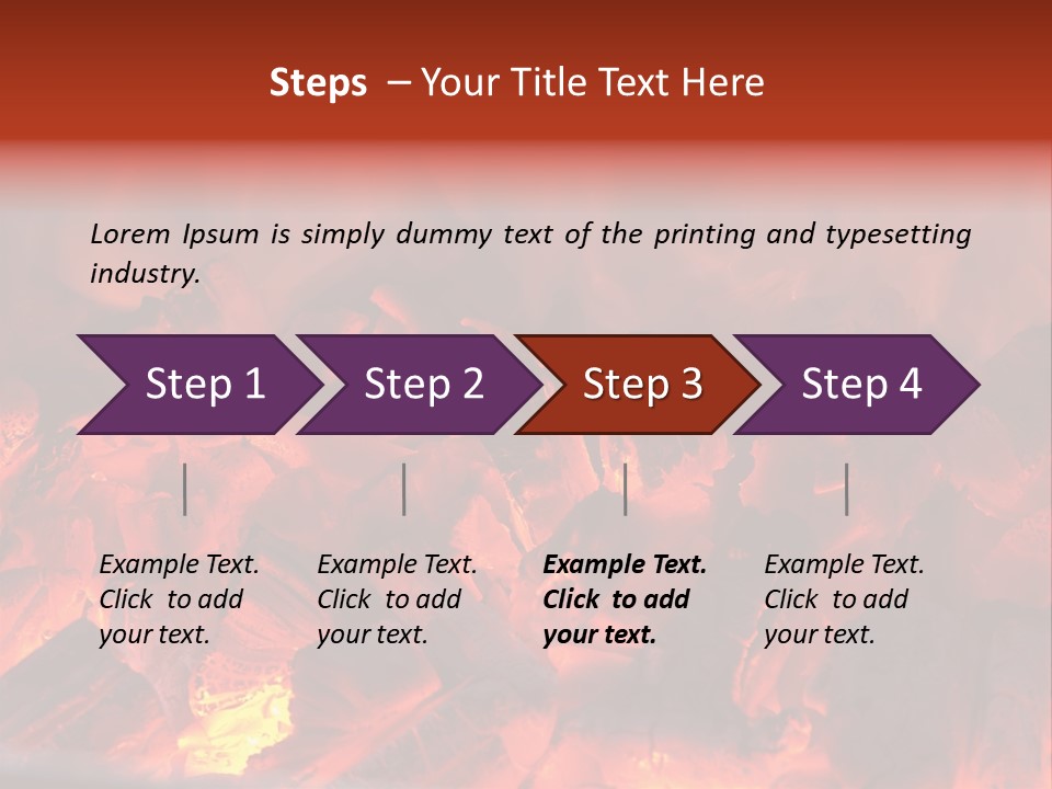 A Close Up Of A Fire With Rocks In It PowerPoint Template