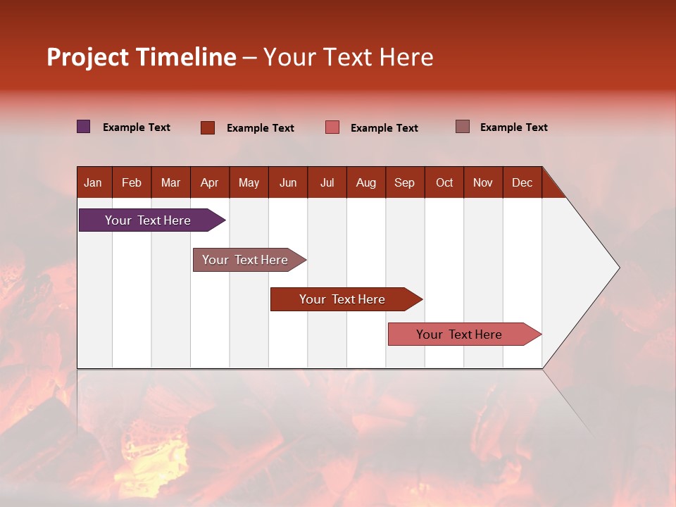 A Close Up Of A Fire With Rocks In It PowerPoint Template