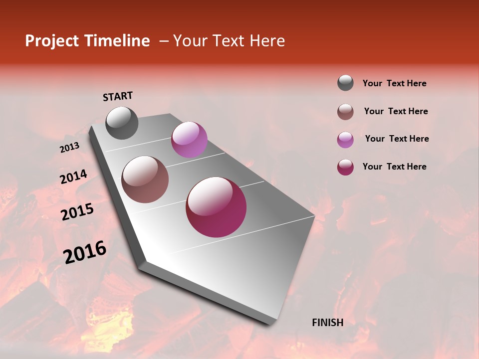 A Close Up Of A Fire With Rocks In It PowerPoint Template