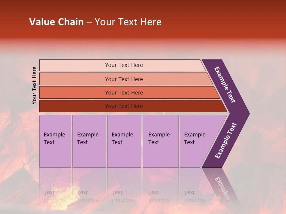 A Close Up Of A Fire With Rocks In It PowerPoint Template