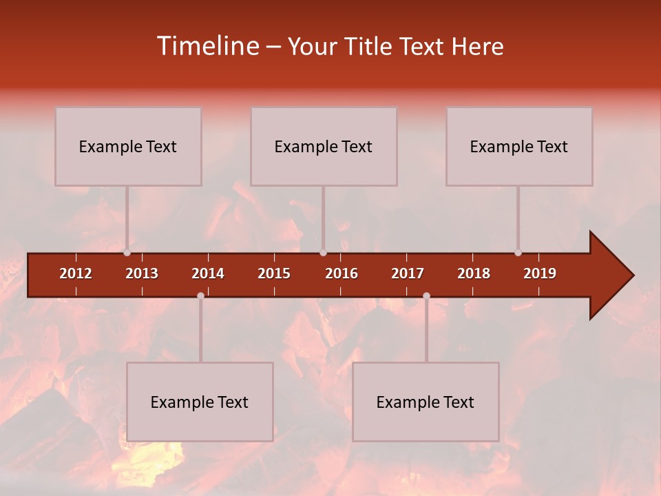 A Close Up Of A Fire With Rocks In It PowerPoint Template