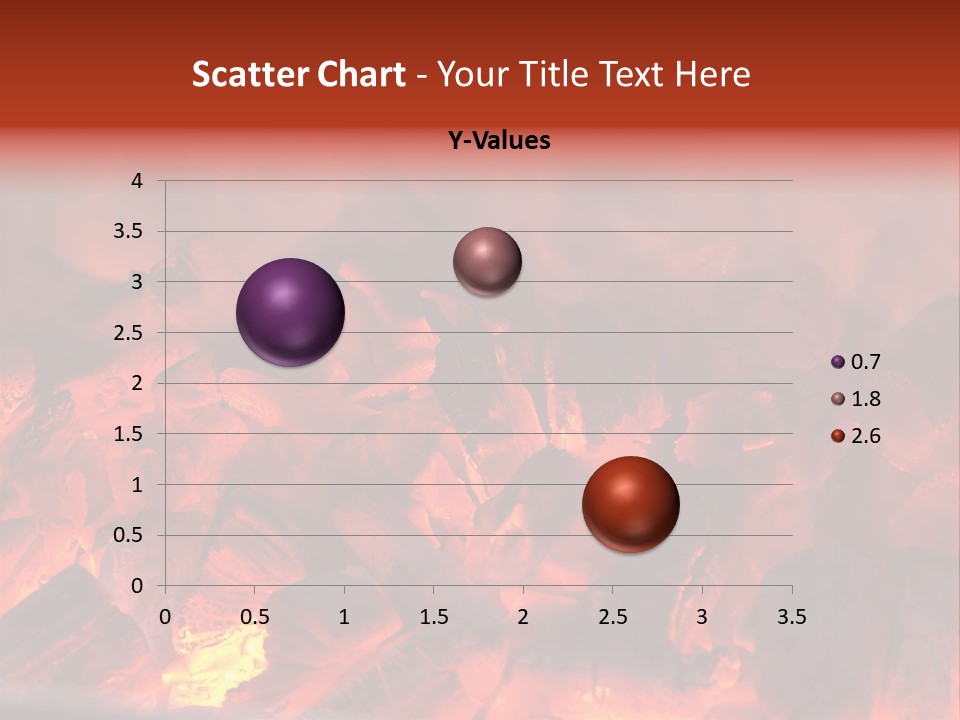 A Close Up Of A Fire With Rocks In It PowerPoint Template