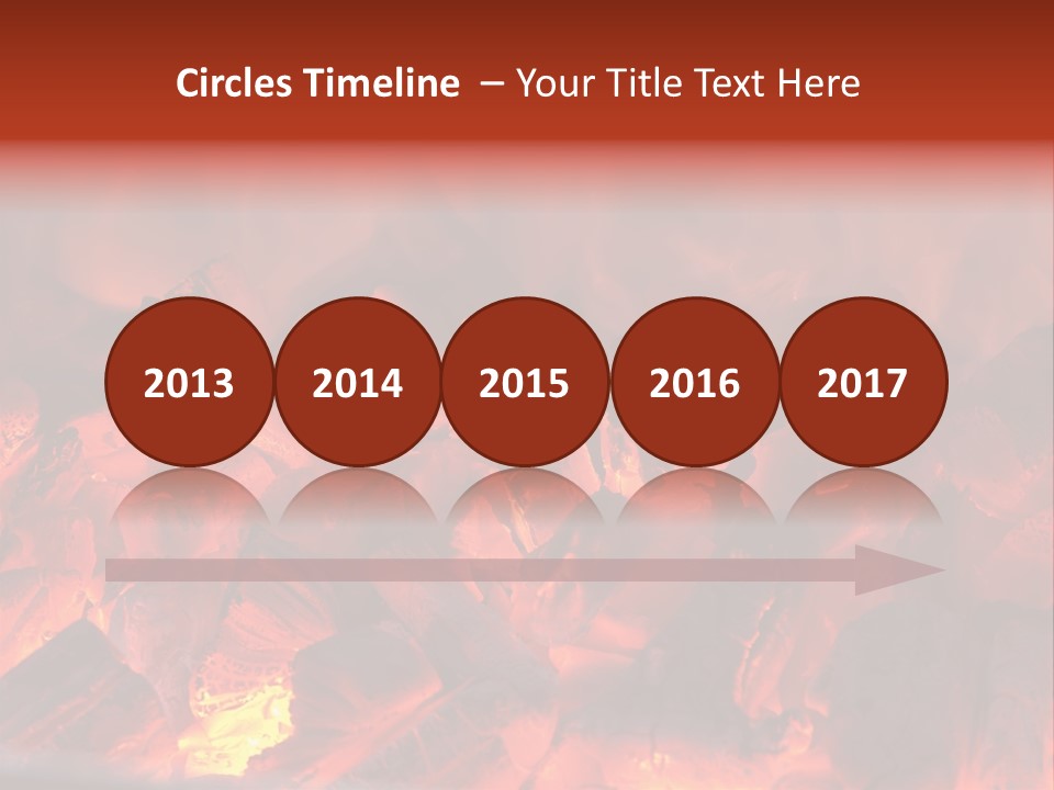 A Close Up Of A Fire With Rocks In It PowerPoint Template