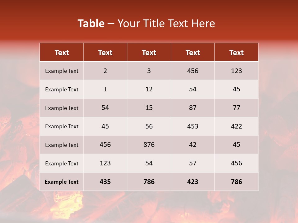 A Close Up Of A Fire With Rocks In It PowerPoint Template