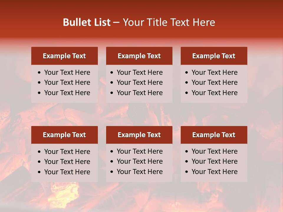 A Close Up Of A Fire With Rocks In It PowerPoint Template
