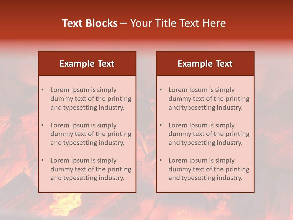A Close Up Of A Fire With Rocks In It PowerPoint Template