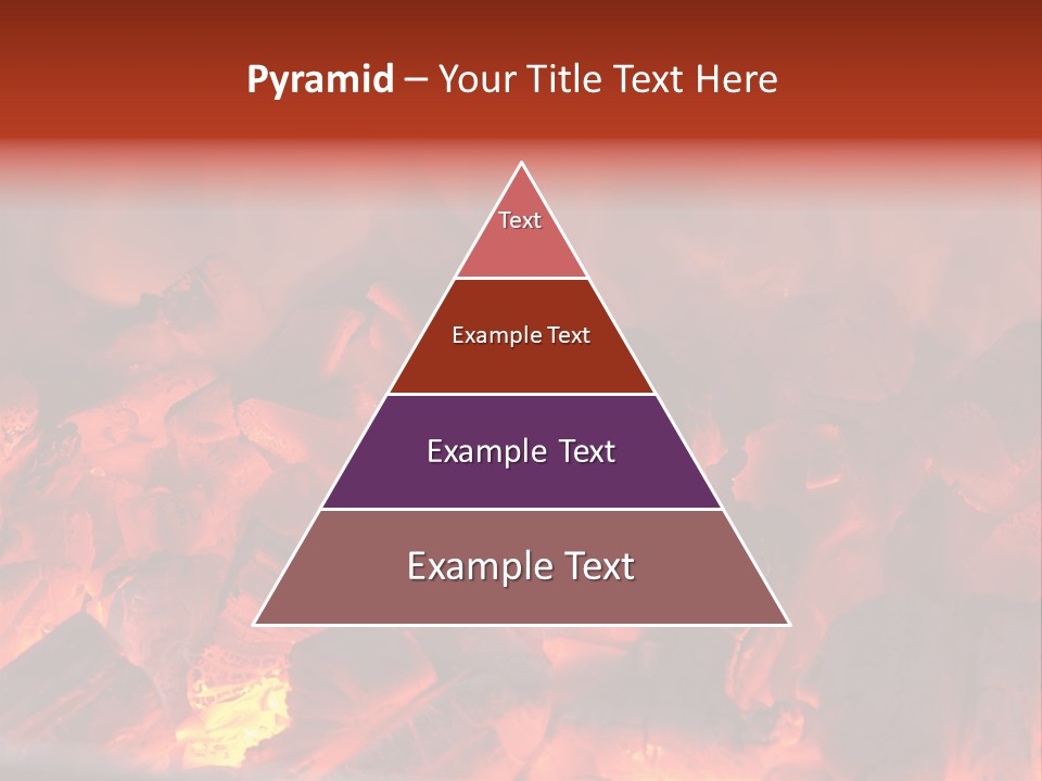 A Close Up Of A Fire With Rocks In It PowerPoint Template