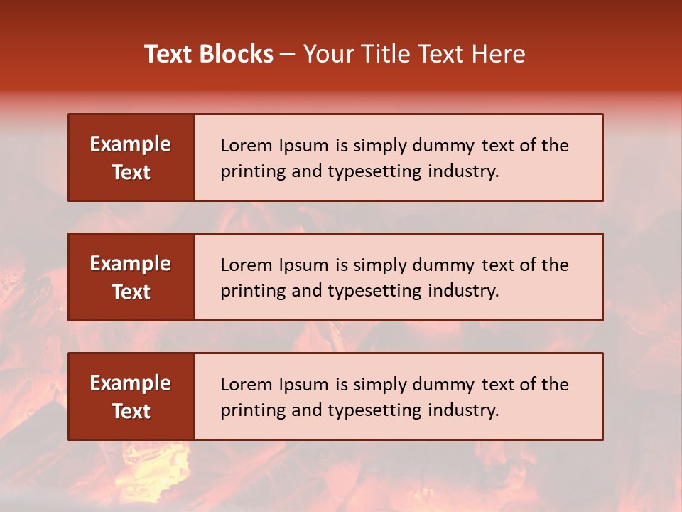 A Close Up Of A Fire With Rocks In It PowerPoint Template