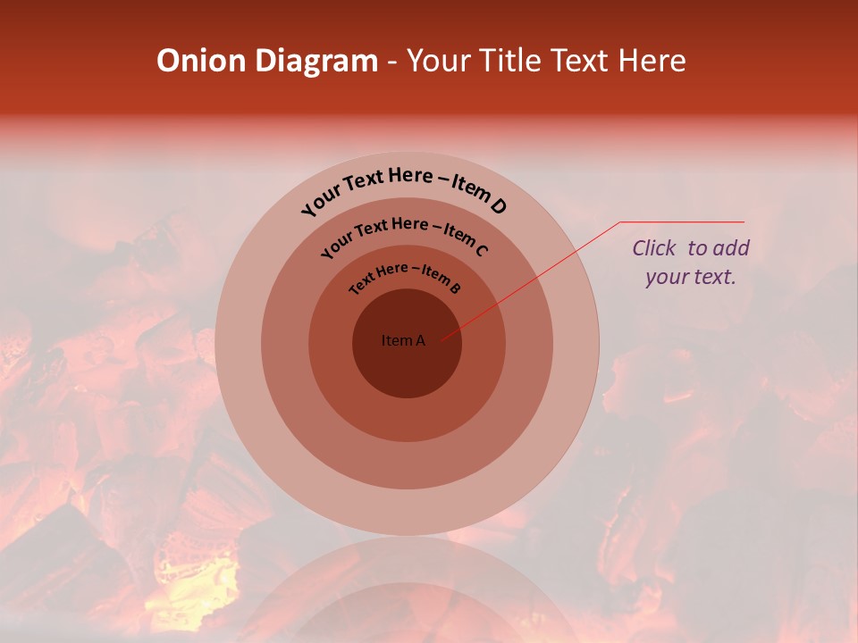 A Close Up Of A Fire With Rocks In It PowerPoint Template