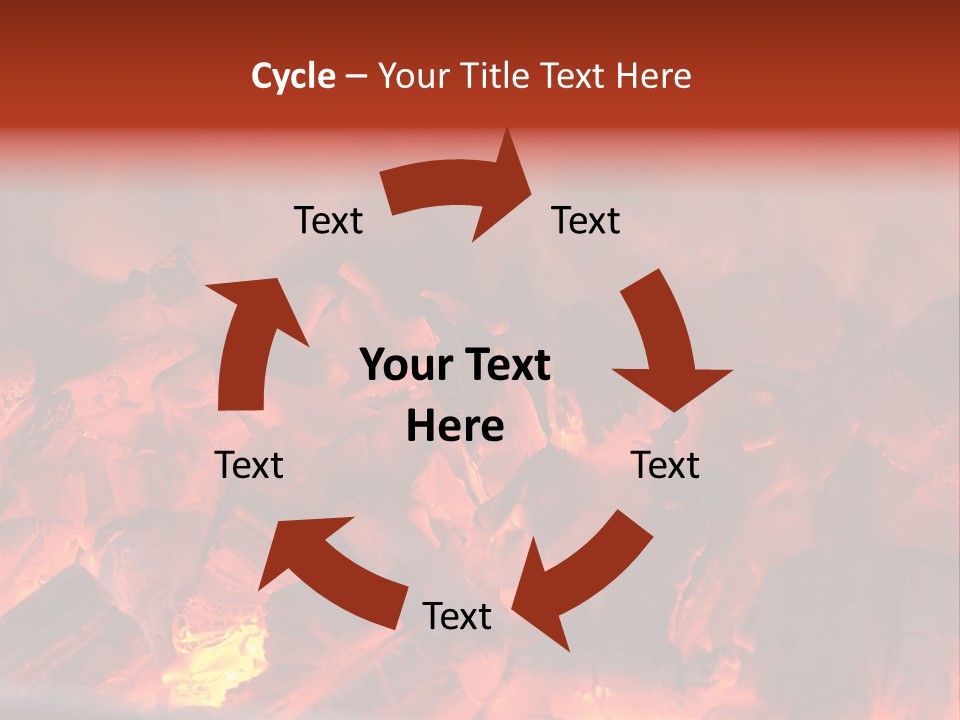 A Close Up Of A Fire With Rocks In It PowerPoint Template