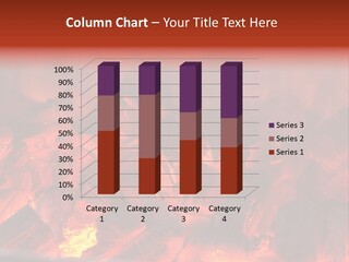 A Close Up Of A Fire With Rocks In It PowerPoint Template
