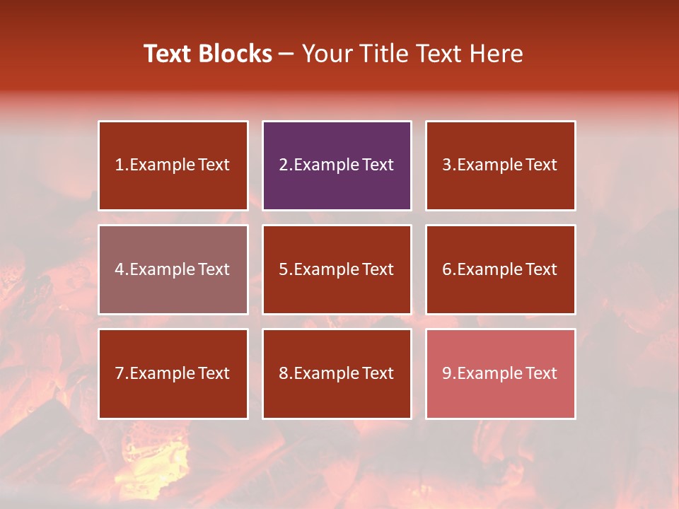 A Close Up Of A Fire With Rocks In It PowerPoint Template