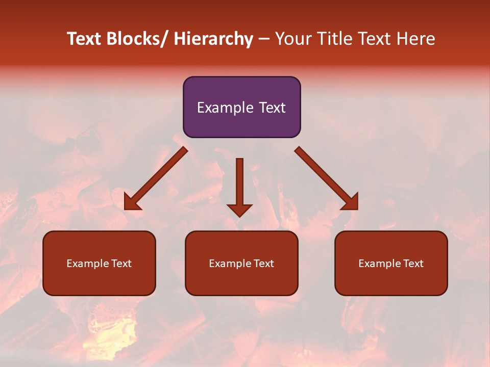 A Close Up Of A Fire With Rocks In It PowerPoint Template