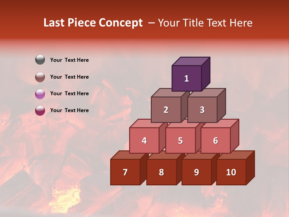 A Close Up Of A Fire With Rocks In It PowerPoint Template