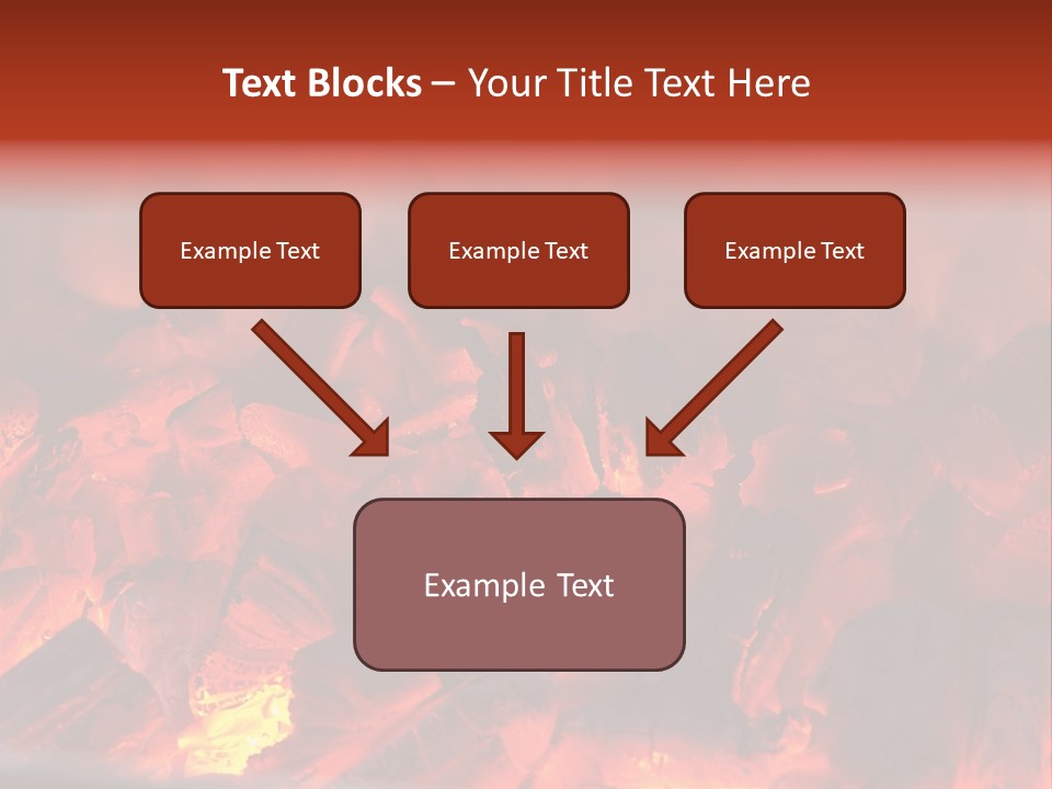 A Close Up Of A Fire With Rocks In It PowerPoint Template