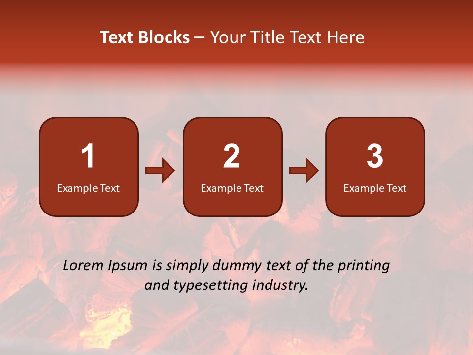 A Close Up Of A Fire With Rocks In It PowerPoint Template