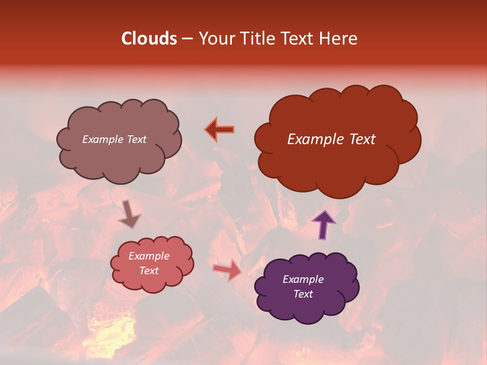 A Close Up Of A Fire With Rocks In It PowerPoint Template