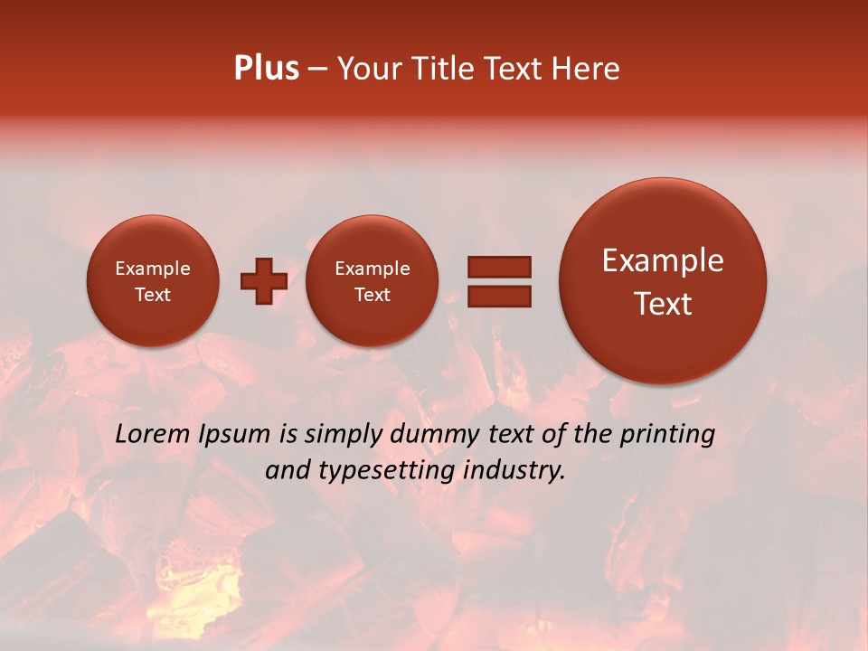 A Close Up Of A Fire With Rocks In It PowerPoint Template