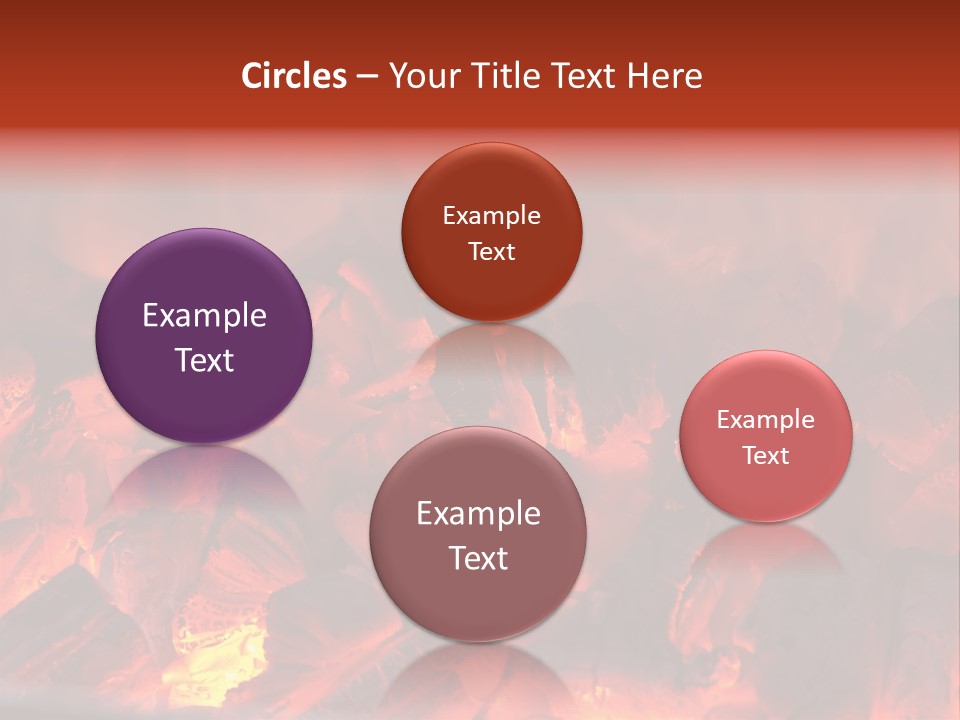 A Close Up Of A Fire With Rocks In It PowerPoint Template