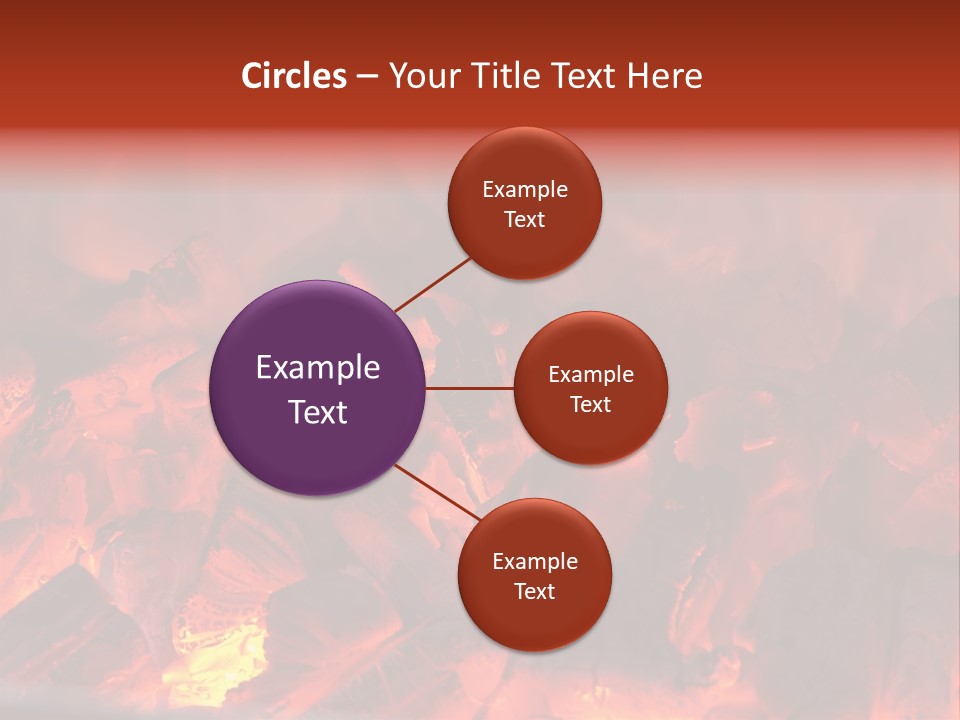 A Close Up Of A Fire With Rocks In It PowerPoint Template