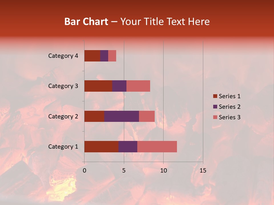 A Close Up Of A Fire With Rocks In It PowerPoint Template