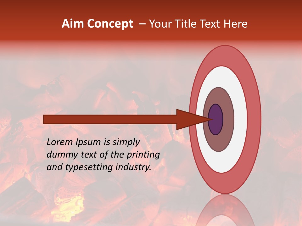 A Close Up Of A Fire With Rocks In It PowerPoint Template