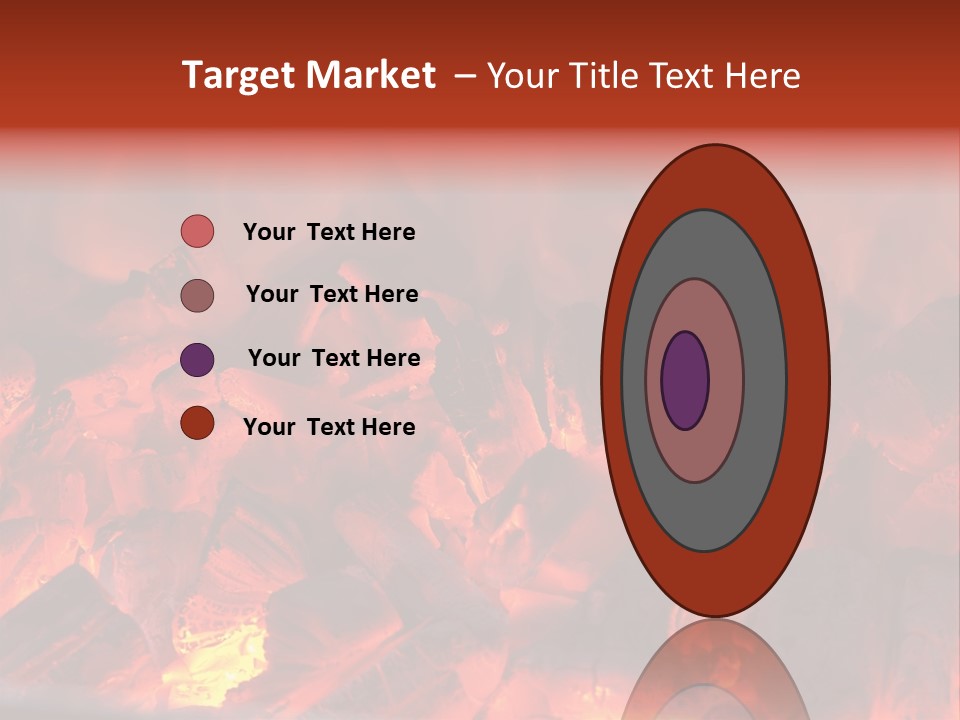 A Close Up Of A Fire With Rocks In It PowerPoint Template