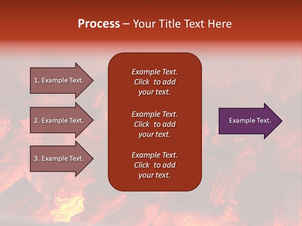 A Close Up Of A Fire With Rocks In It PowerPoint Template