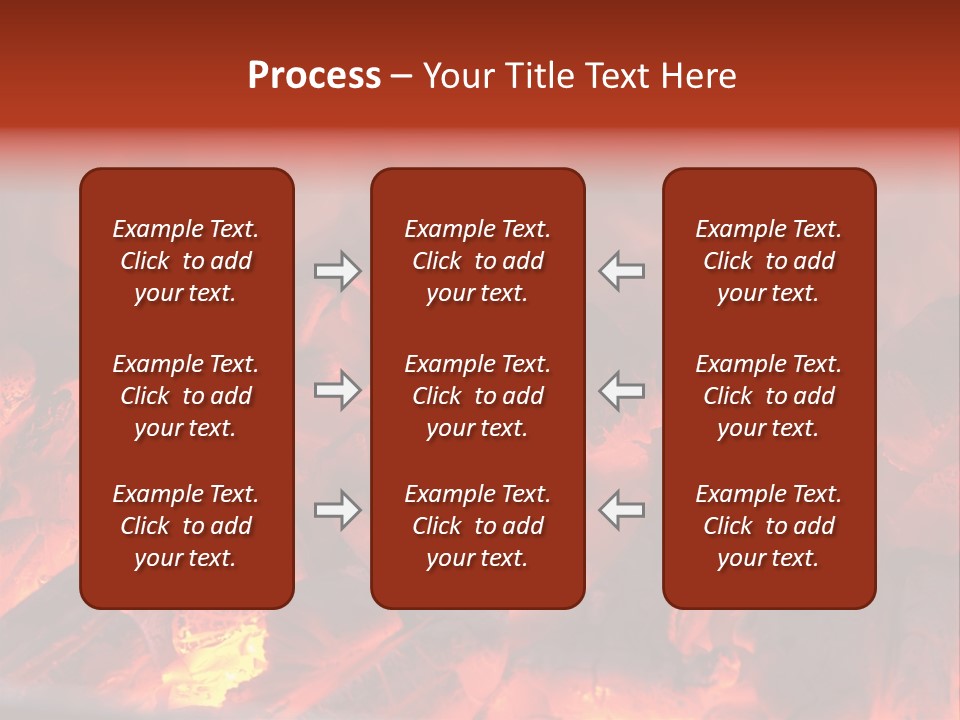 A Close Up Of A Fire With Rocks In It PowerPoint Template