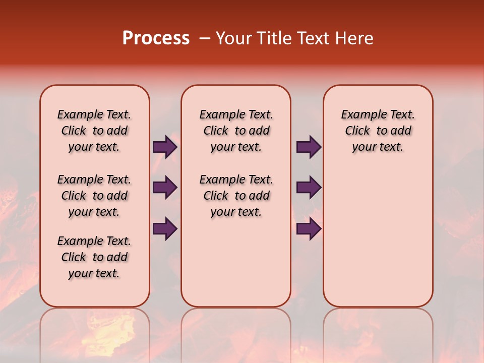 A Close Up Of A Fire With Rocks In It PowerPoint Template