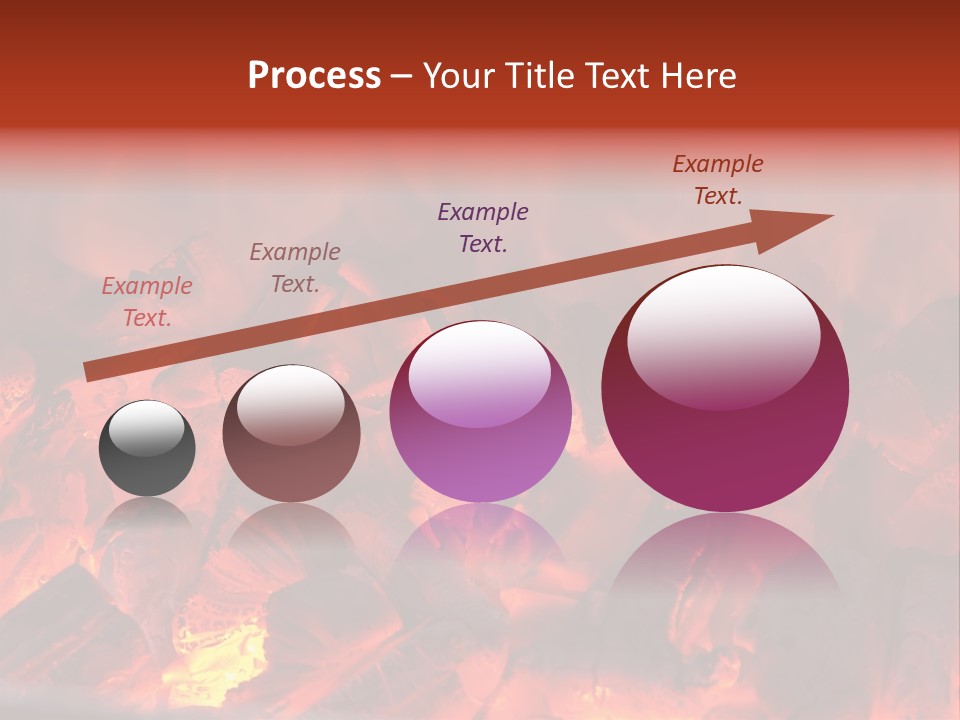 A Close Up Of A Fire With Rocks In It PowerPoint Template