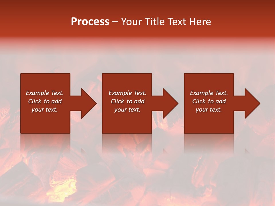A Close Up Of A Fire With Rocks In It PowerPoint Template