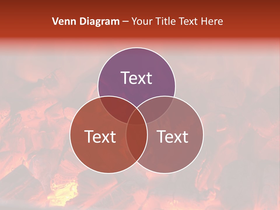 A Close Up Of A Fire With Rocks In It PowerPoint Template