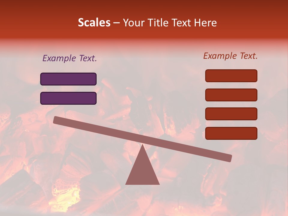 A Close Up Of A Fire With Rocks In It PowerPoint Template