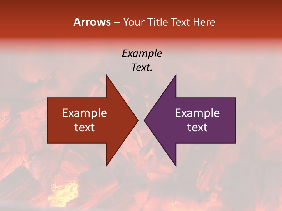 A Close Up Of A Fire With Rocks In It PowerPoint Template