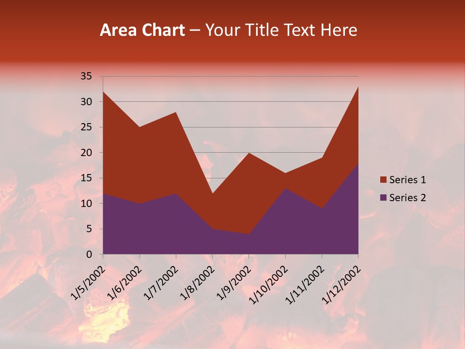 A Close Up Of A Fire With Rocks In It PowerPoint Template