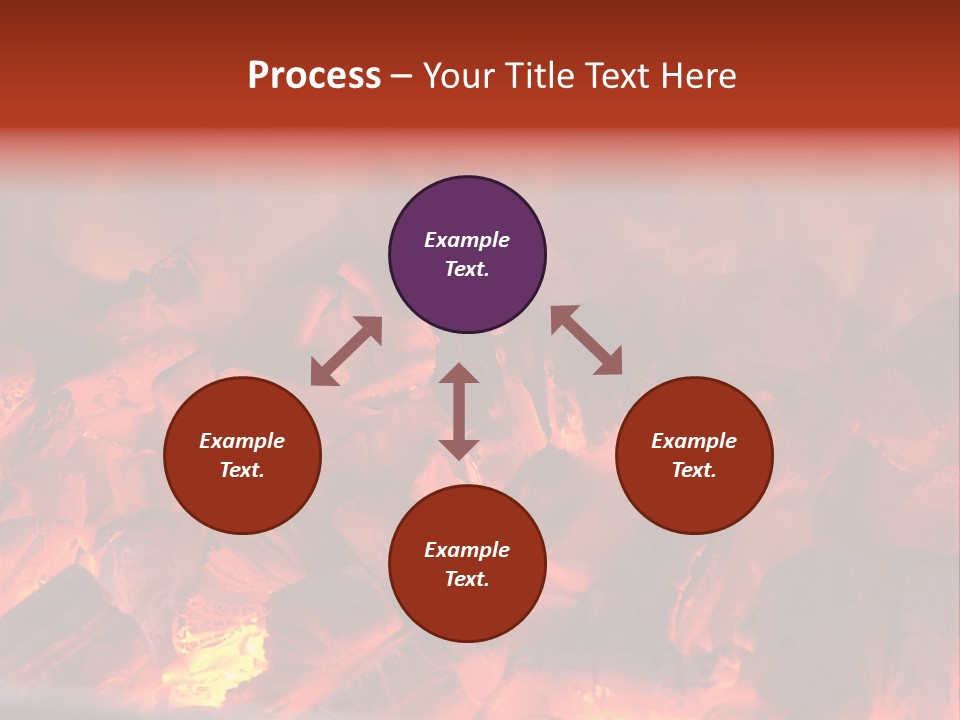 A Close Up Of A Fire With Rocks In It PowerPoint Template