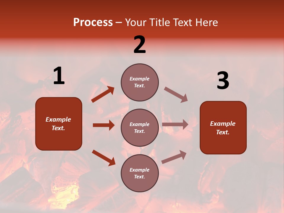 A Close Up Of A Fire With Rocks In It PowerPoint Template